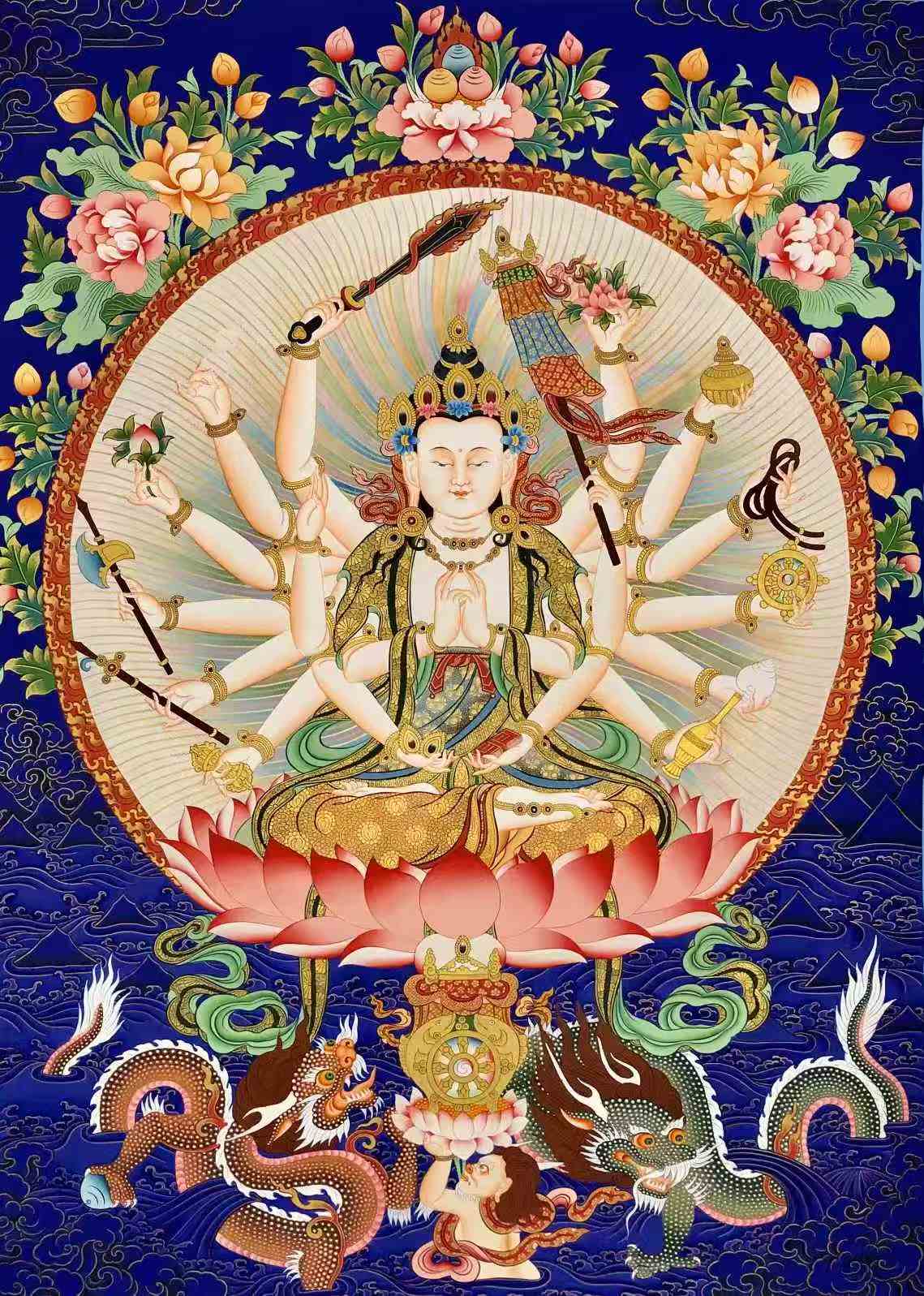 《準提佛母》大尺寸100-70cm
